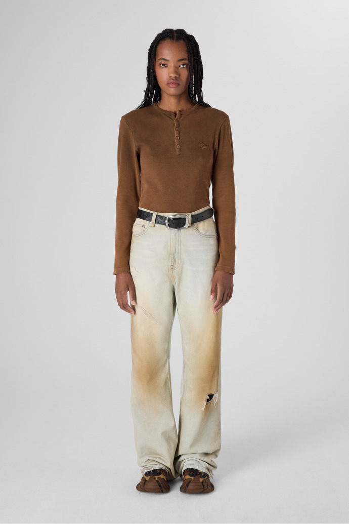 WASHED FLARED JEANS