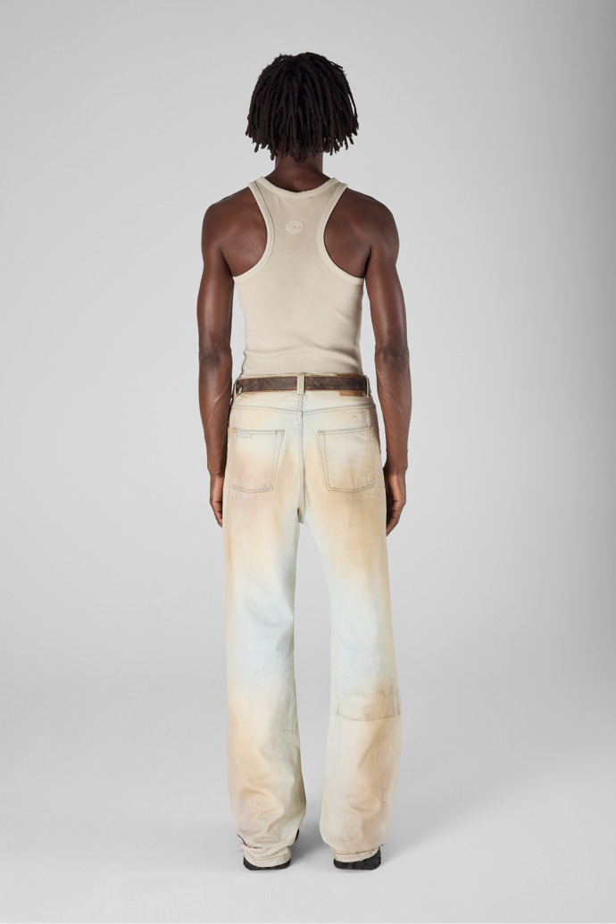 WASHED FLARED JEANS OFF WHITE