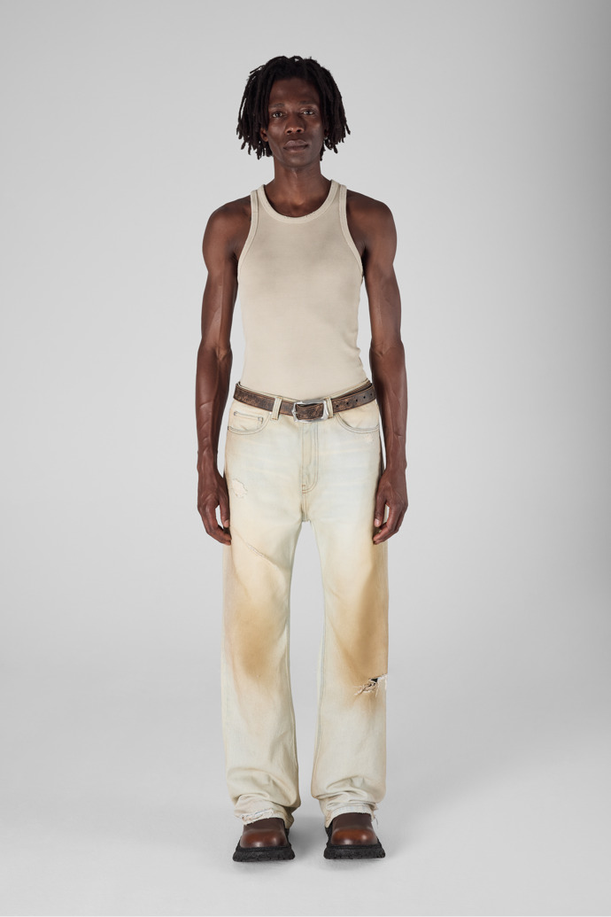 RIBBED TANK TOP BLANC TRENCAT