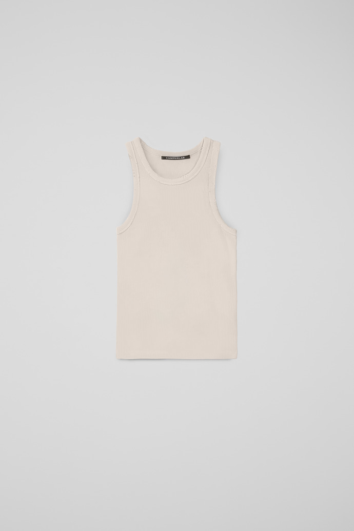 RIBBED TANK TOP BLANC TRENCAT