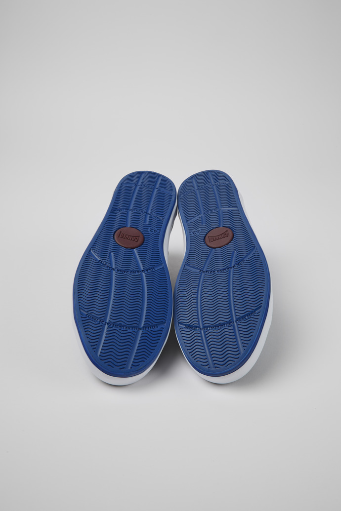 The soles of Andratx Blue textile shoes for men
