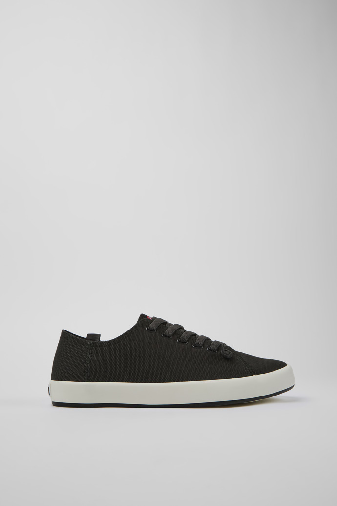 Image of Side view of Andratx Gray Textile Sneaker for Men