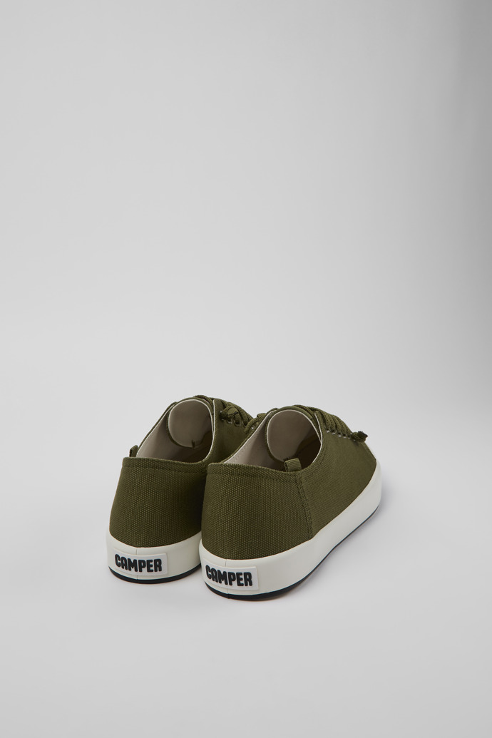 Back view of Andratx Green Textile Sneaker for Men