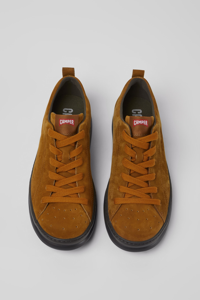Runner Sneakers de nobuk en color marrón
