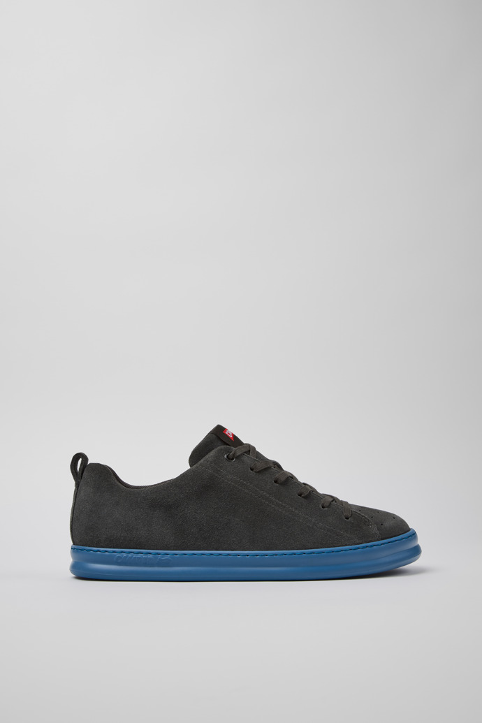 Side view of Runner Gray Nubuck Sneakers for Men.