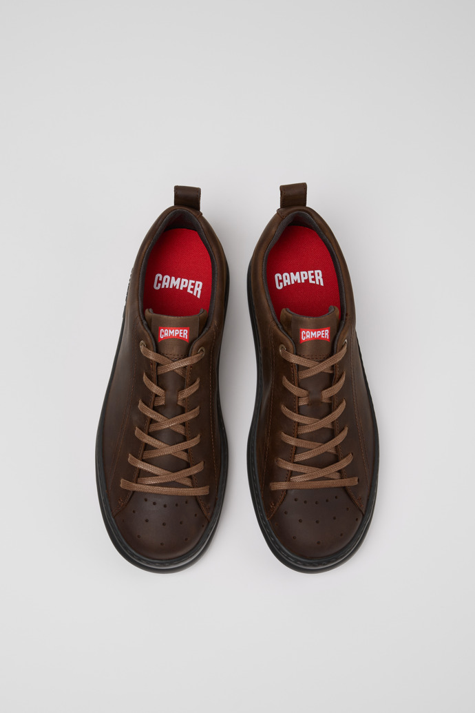 Overhead view of Runner Brown Nubuck Sneakers for Men.