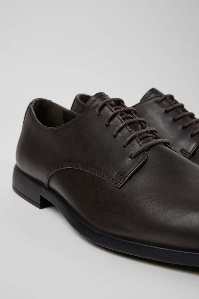 Close-up view of Truman Brown Formal Shoes for Men
