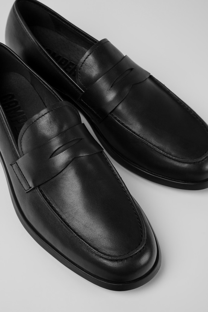 Close-up view of Truman Black Formal Shoes for Men