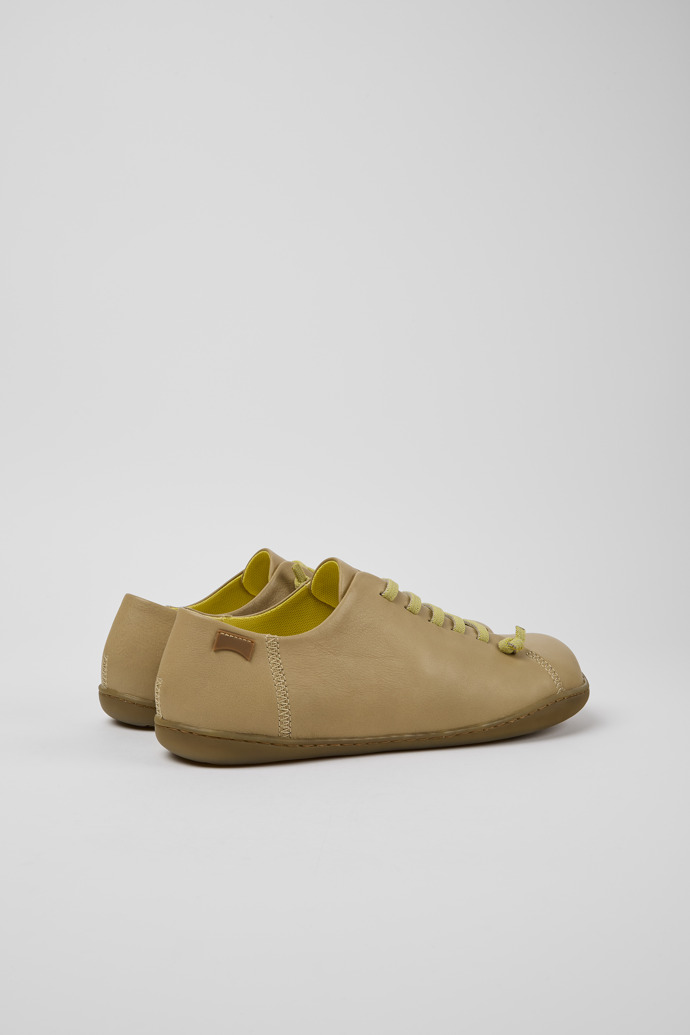 Back view of Peu Beige leather shoes for men