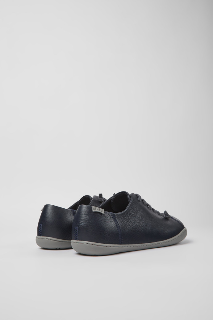 Back view of Peu Blue leather shoes for men