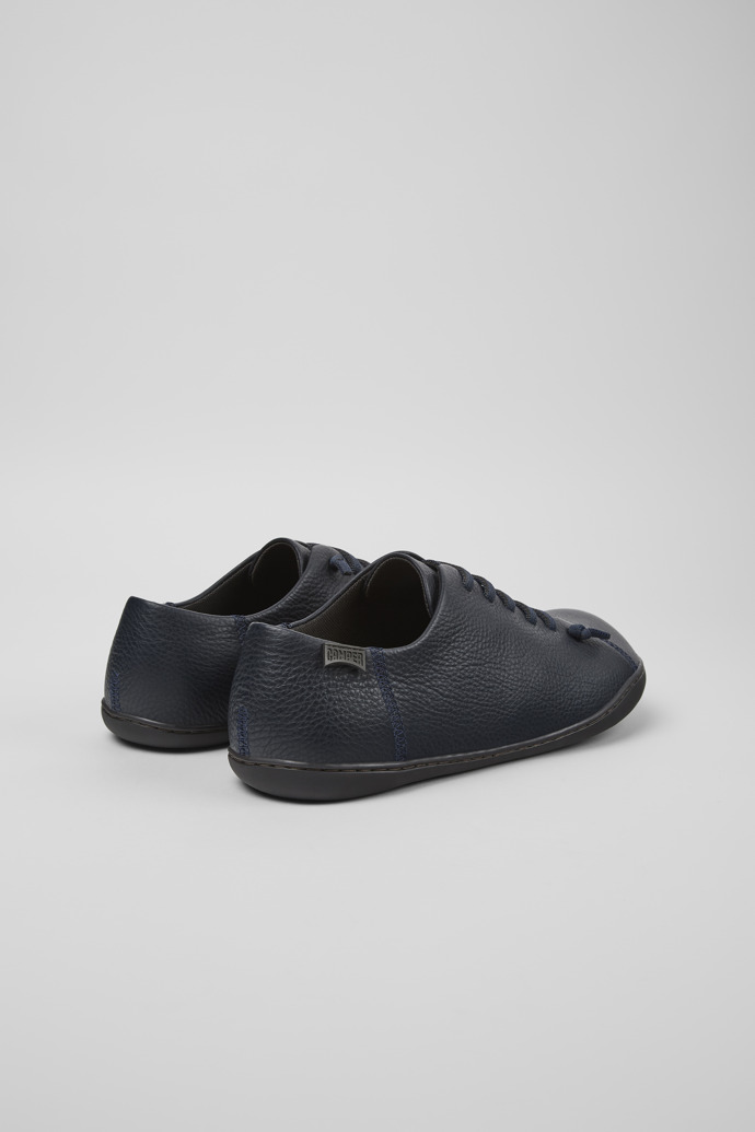 Back view of Peu Blue leather shoes for men