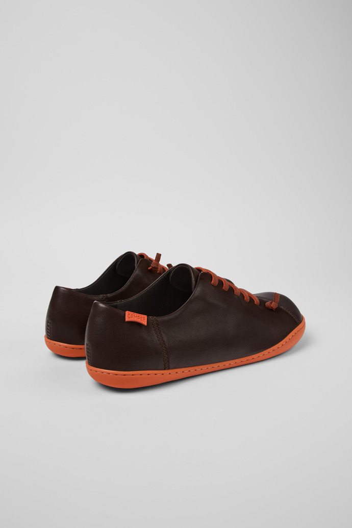 Back view of Peu Brown leather shoes for men