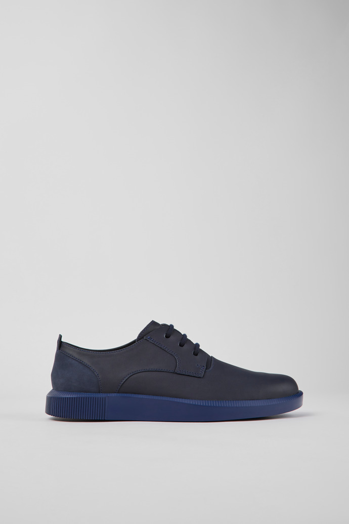 Side view of Bill Men’s navy shoes with laces
