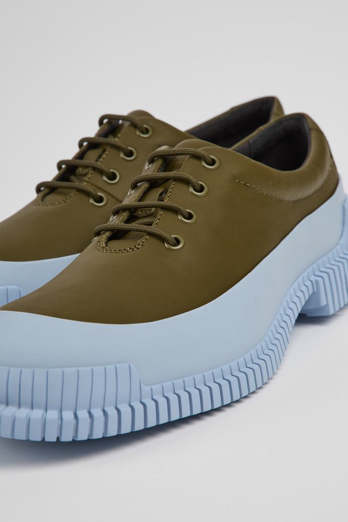 Pix Chaussures pour homme en cuir vert et bleu