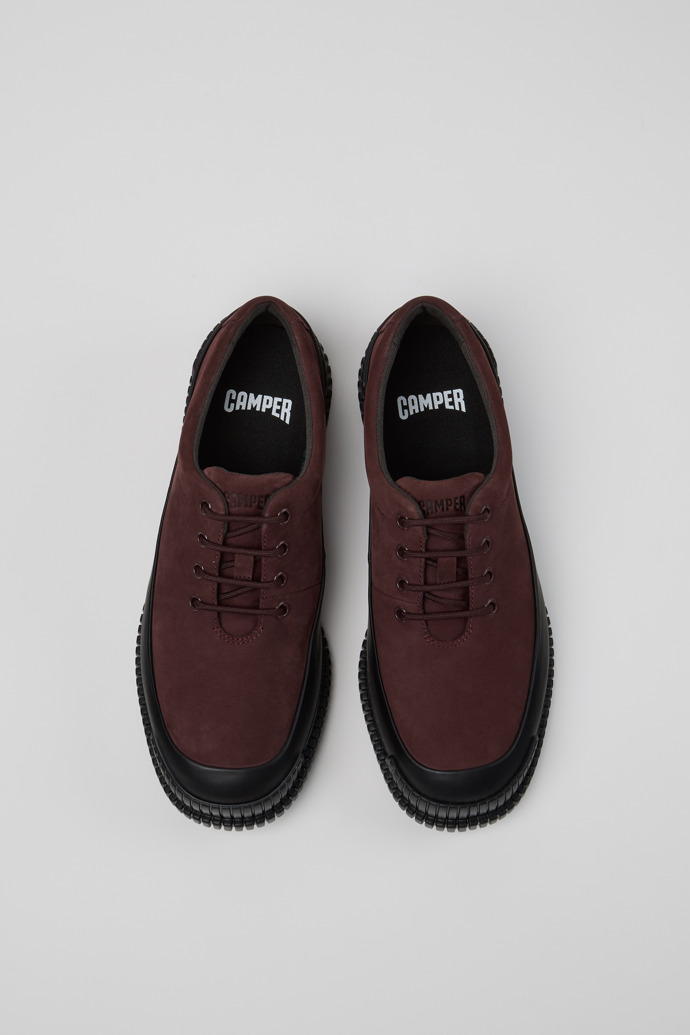 Overhead view of Pix Multicolor Nubuck and Leather Shoes for Men.