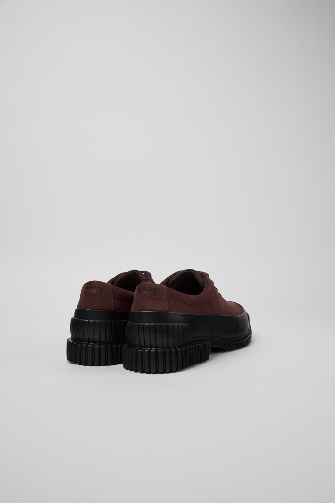 Back view of Pix Multicolor Nubuck and Leather Shoes for Men.