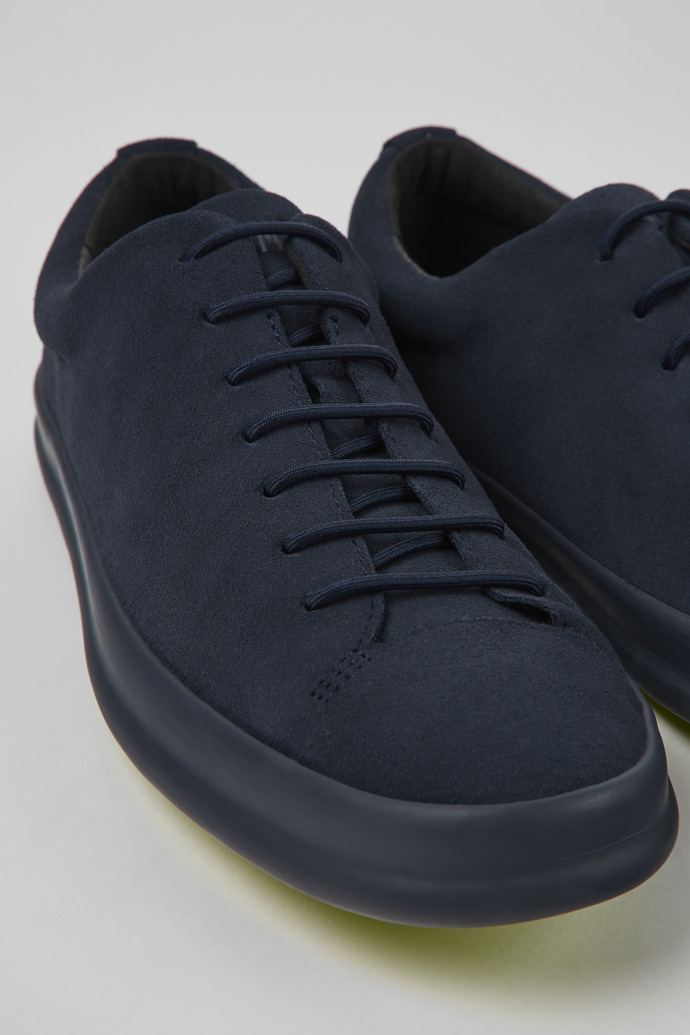 Close-up view of Chasis Blue nubuck shoes for men