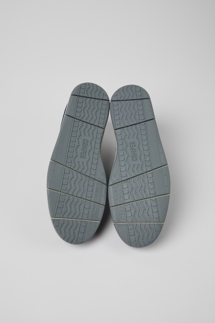Smith Pantofi albaștri din piele și material textil pentru bărbați.