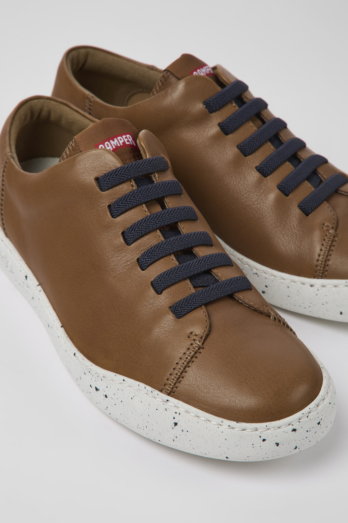 Peu Touring Brown leather sneakers for men
