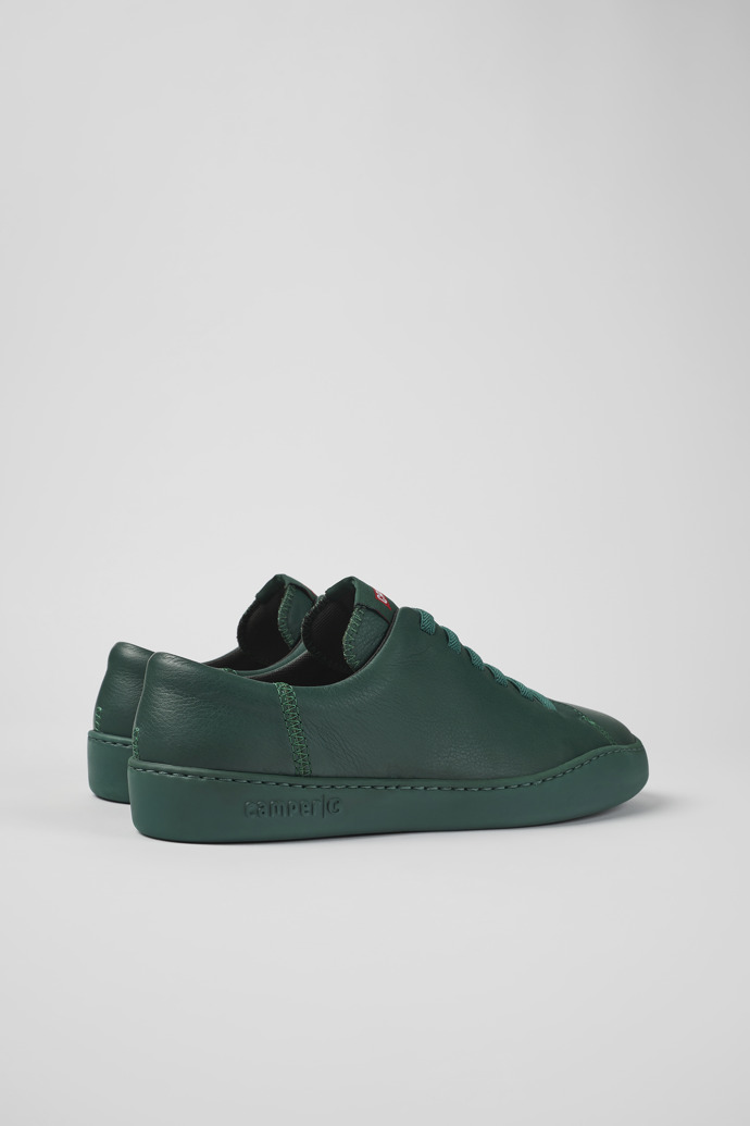 Back view of Peu Touring Green leather sneakers for men