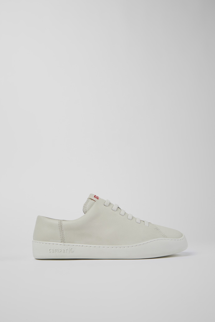 Image of Side view of Peu Touring White Leather Sneaker for Men
