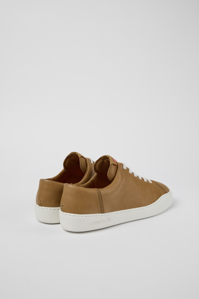 Back view of Peu Touring Brown Leather Sneaker for Men