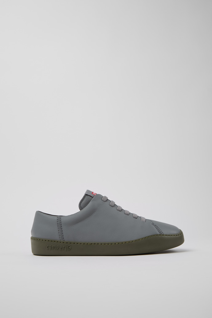 Peu Touring Baskets en cuir gris pour homme.