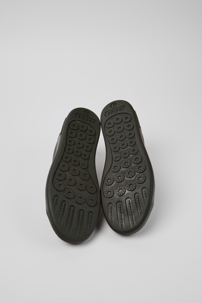 The soles of Peu Touring Gray Leather Sneakers for Men.