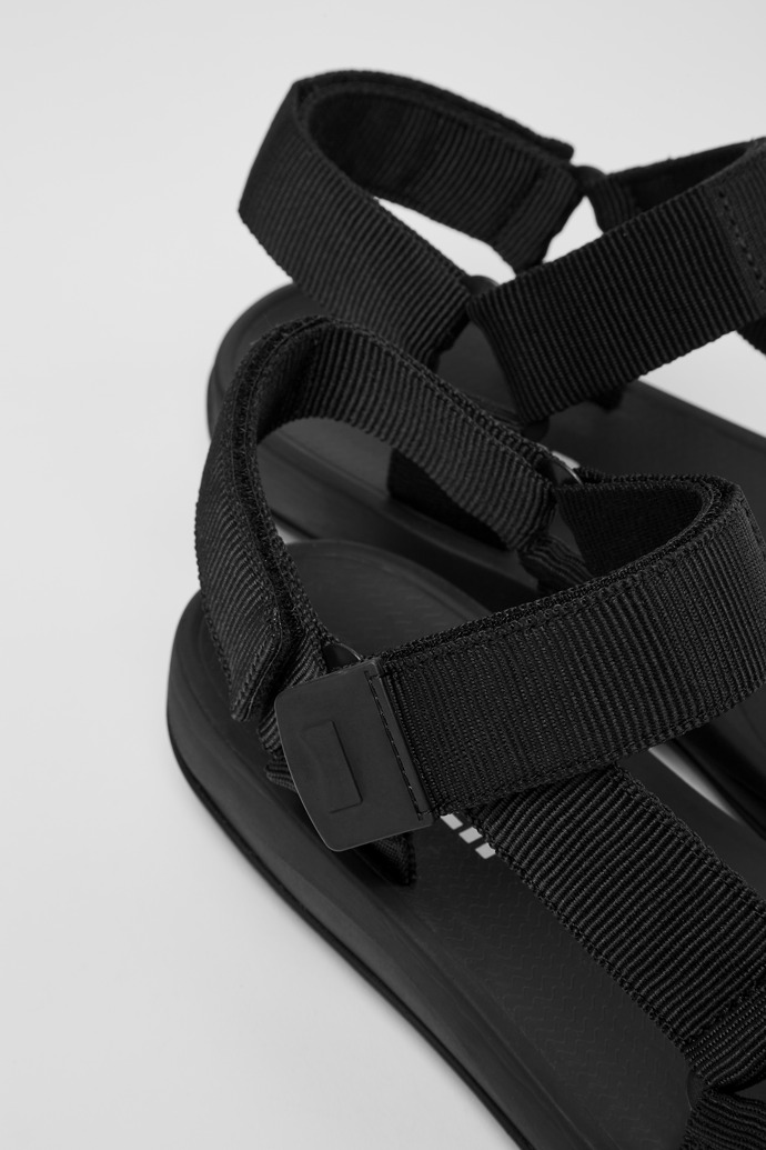 Close-up view of Match Men’s black sandal