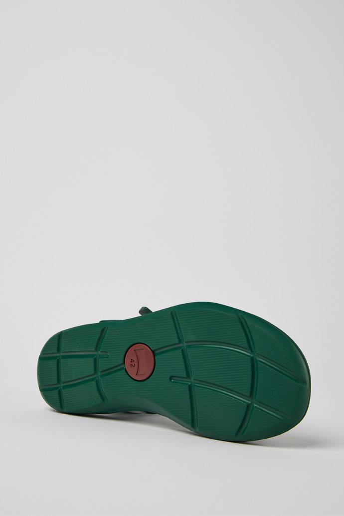 The soles of Match Green textile sandals for men