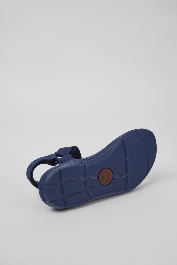 The soles of Match Blue textile sandals for men