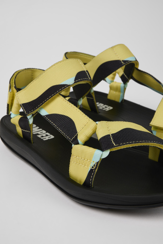 Close-up view of Match Multicolored Textile Sandal for Men