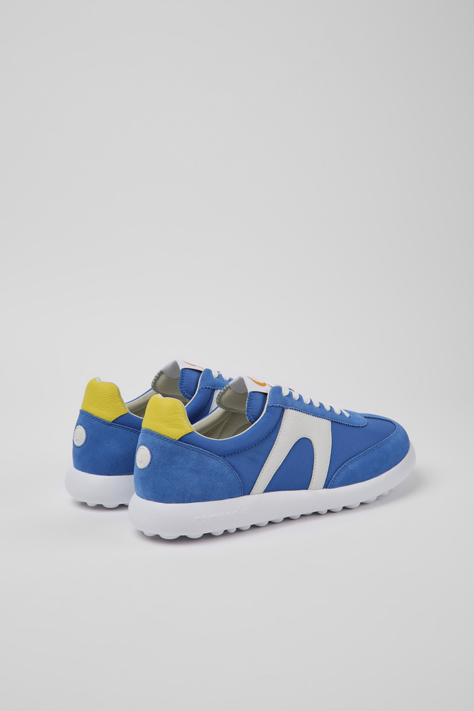 Back view of Pelotas XLite Blue and white sneakers for men