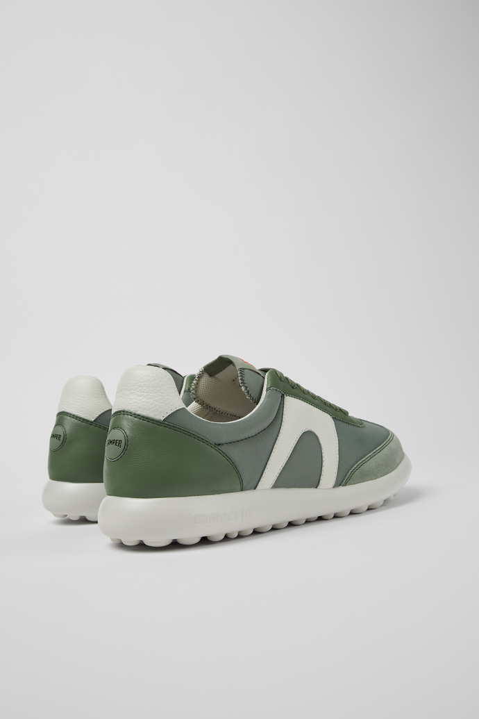 Back view of Pelotas XLite Green textile and leather sneakers for men