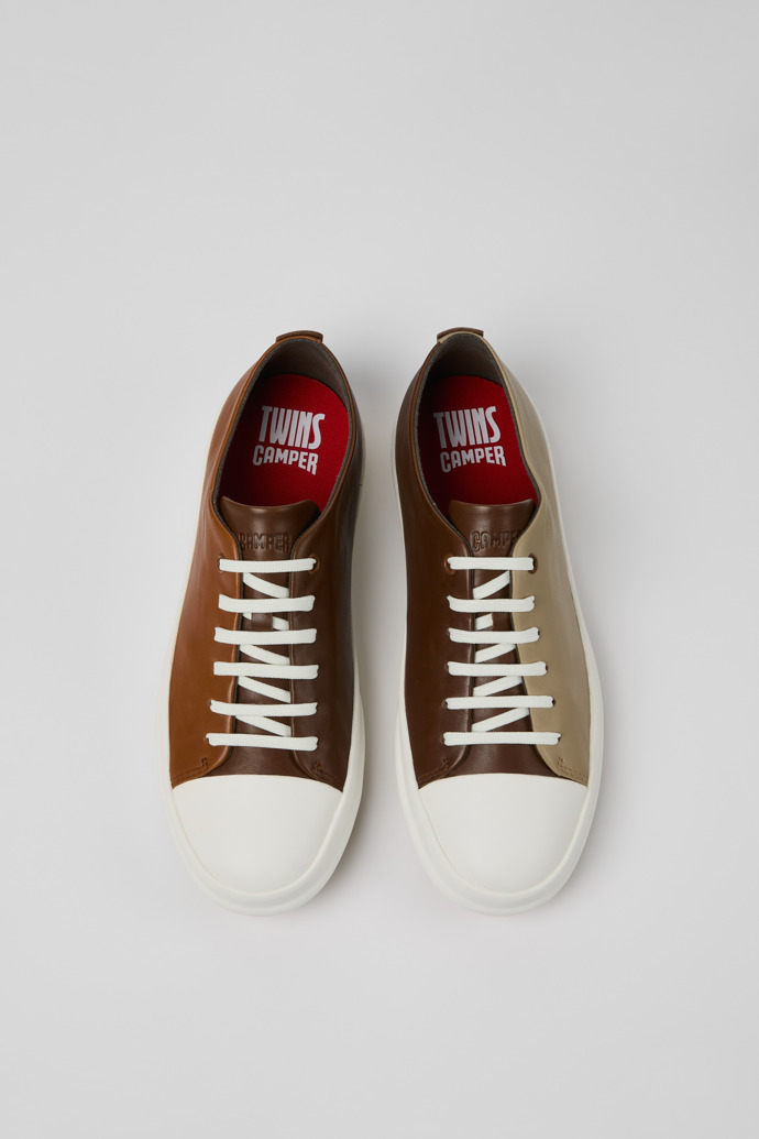 Twins Sabates de pell marrons per a home.