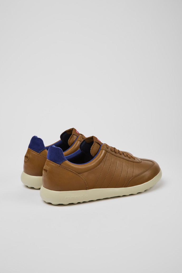 Back view of Pelotas XLite Brown and blue sneakers for men