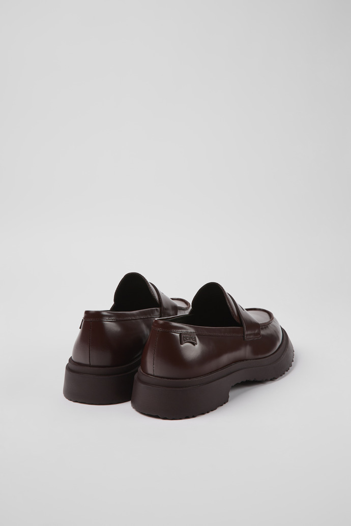 Back view of Walden Burgundy leather loafers for men