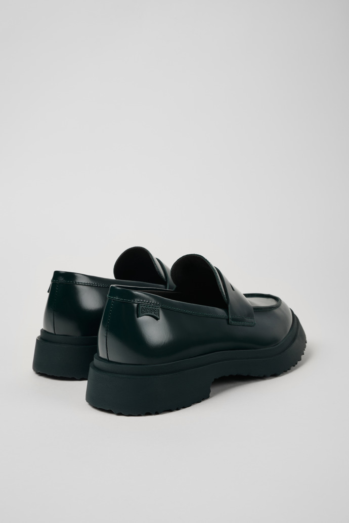 Back view of Walden Green leather loafers for men