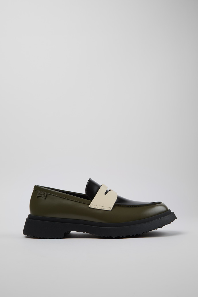 Side view of Twins Multicolor Leather Mocasin/Nautical for Men.