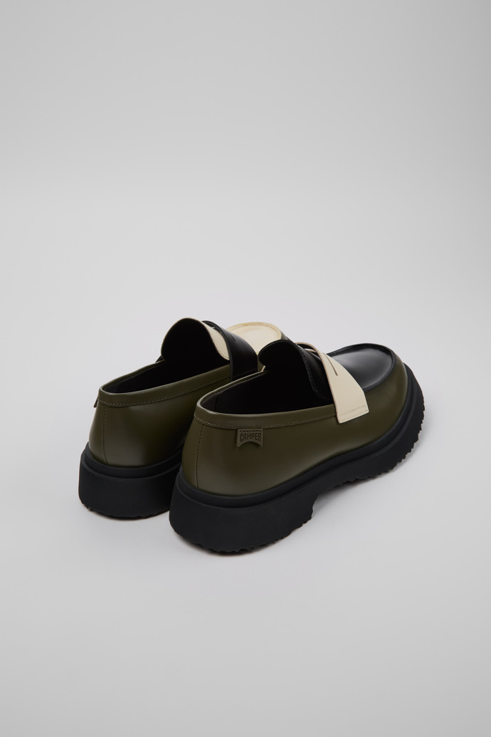 Back view of Twins Multicolor Leather Mocasin/Nautical for Men.