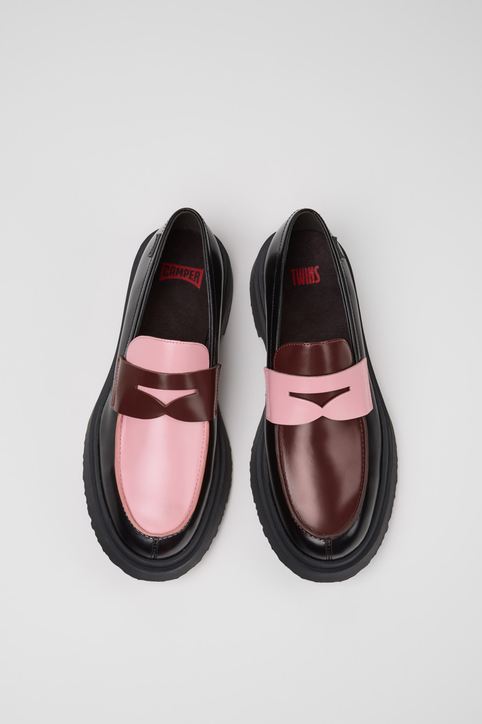 Twins Mocasines multicolores de piel para hombre.