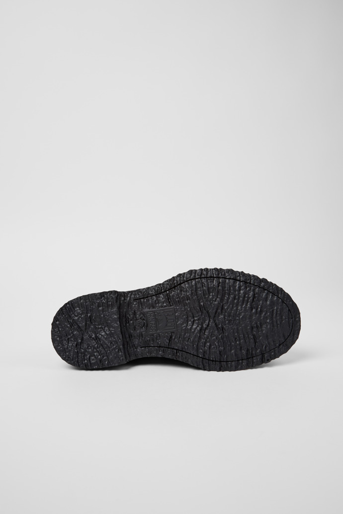 The soles of Walden Burgundy Leather Moccasins for Men.