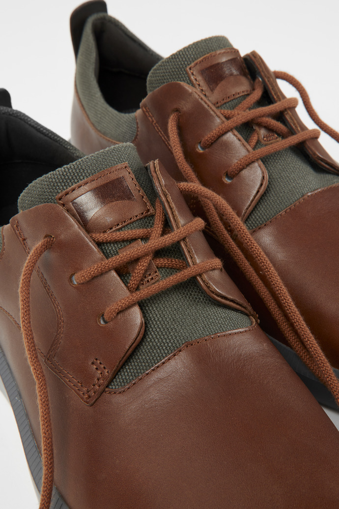 Close-up view of Bill Brown leather shoes for men