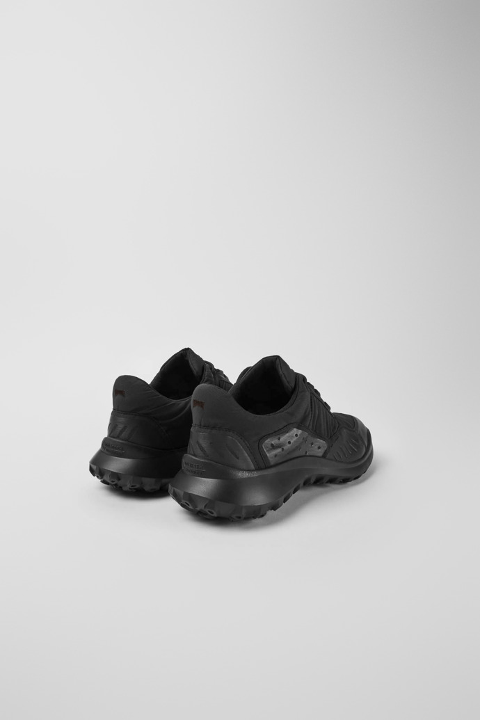 Back view of CRCLR Breathable men's black recycled PET sneakers