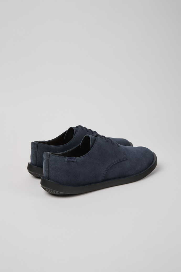 Back view of Wagon Blue Nubuck Men's Shoes.