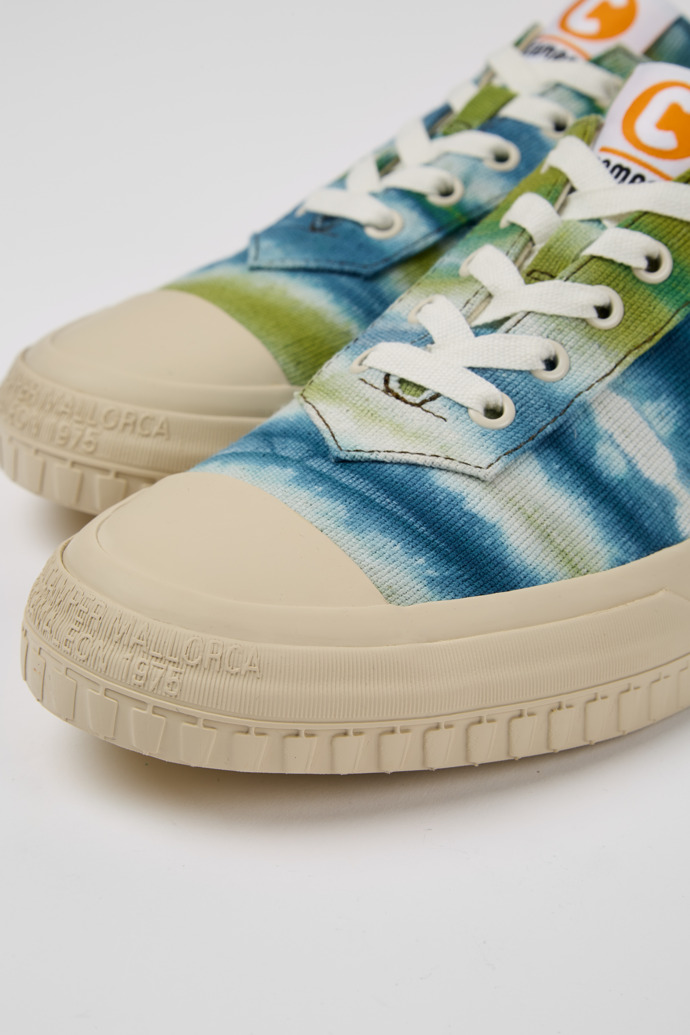 Close-up view of Camper x EFI Multicolored organic cotton sneakers for men