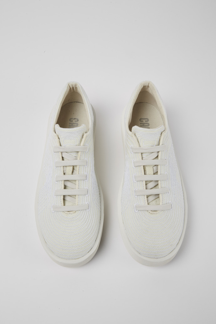 Overhead view of Courb White sneakers for men