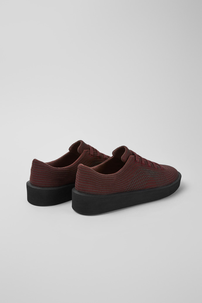 Back view of Courb Burgundy sneakers for men