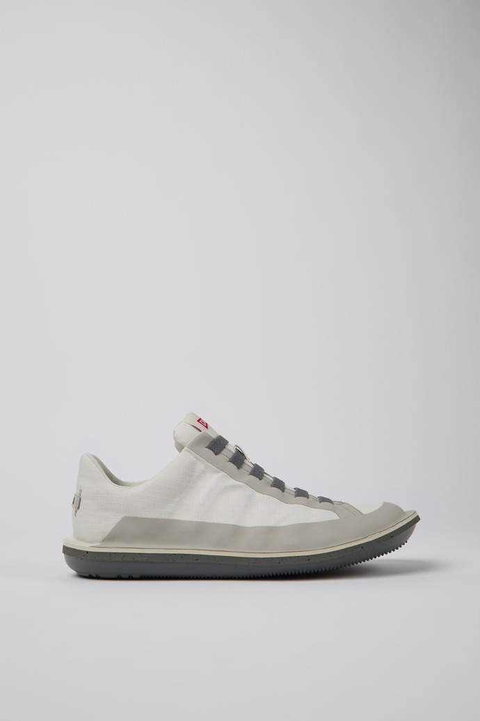 Side view of Beetle White and grey shoe for men