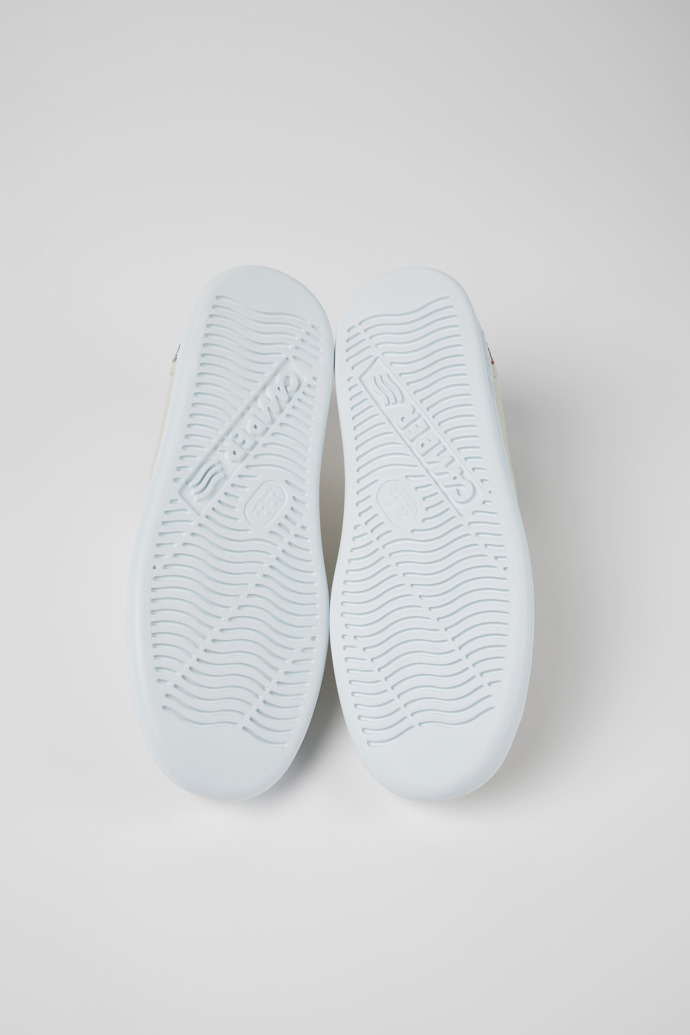 The soles of Twins White leather sneakers for men